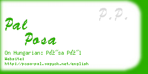 pal posa business card